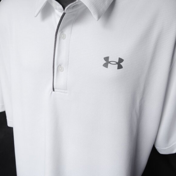 Under Armour HeatGear White Stretch Polo (3XL) OMG!! 😎 - Picture 7 of 11